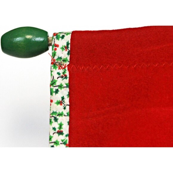 Handmade Red Advent Calendar Christmas Tree Wall Hanging Decoration 22 x 18 in - Picture 6 of 7